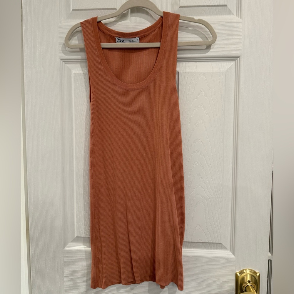 Zara Women's Peach Mini Dress - Picture 2 of 5